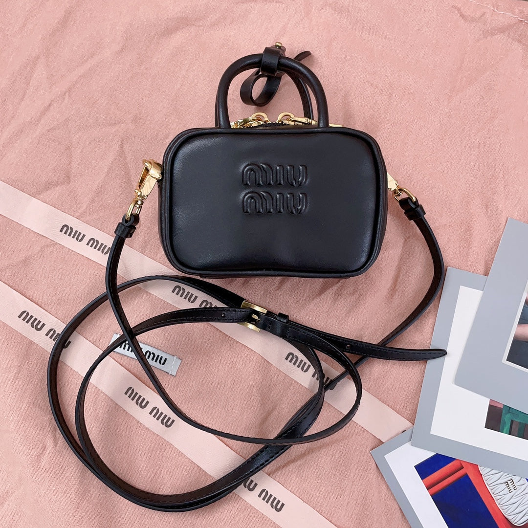 miumiu mini shoulder bag handbag 5nr020 black