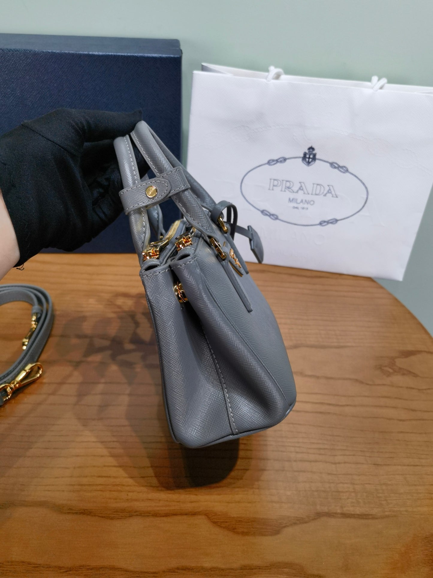 PRA New Mini Gallery Handbag Crossbags 1BA916 Grey