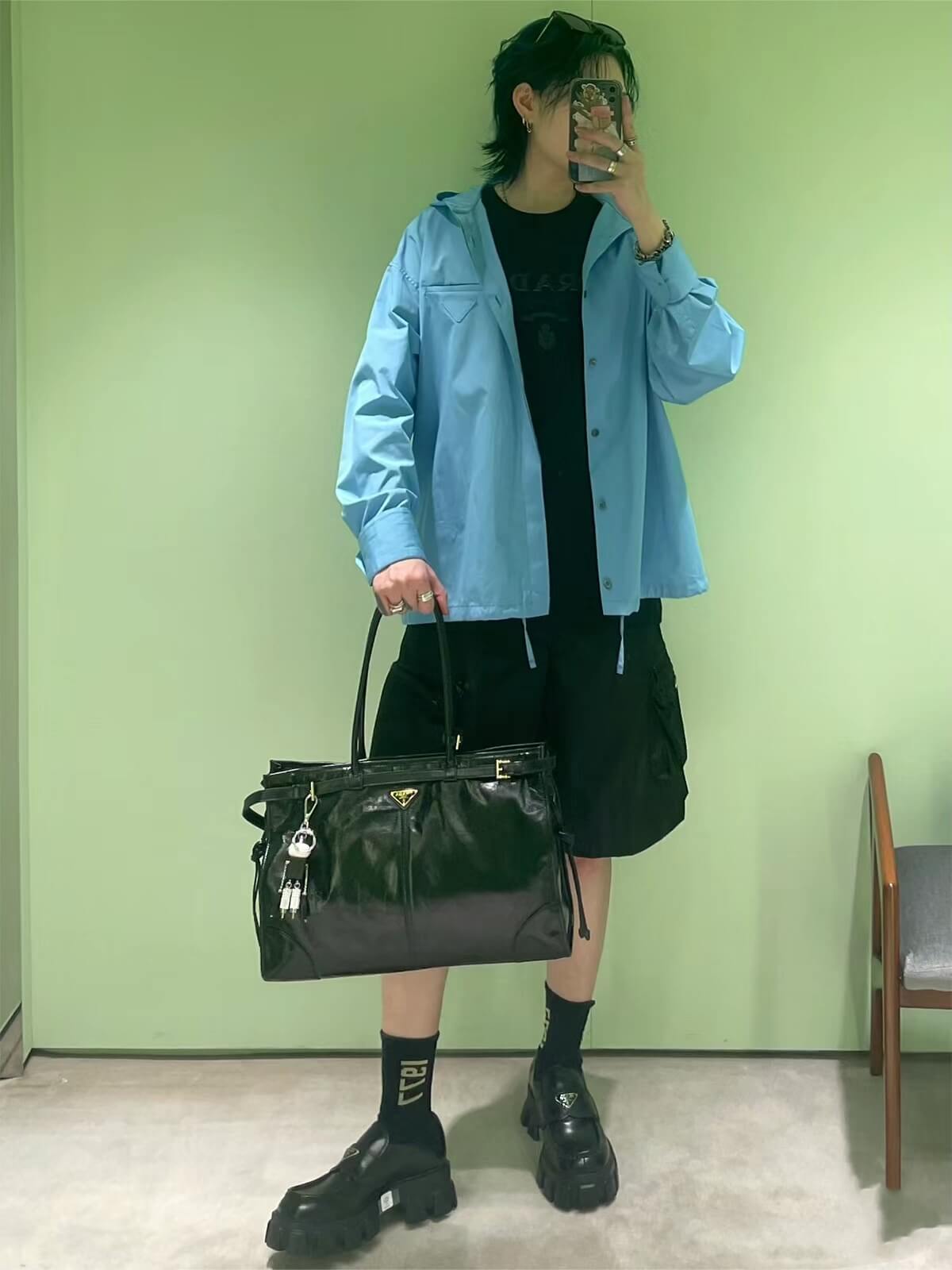 PRA New Soft Lux waxed leather series large-sized 1BA439 Wine Red