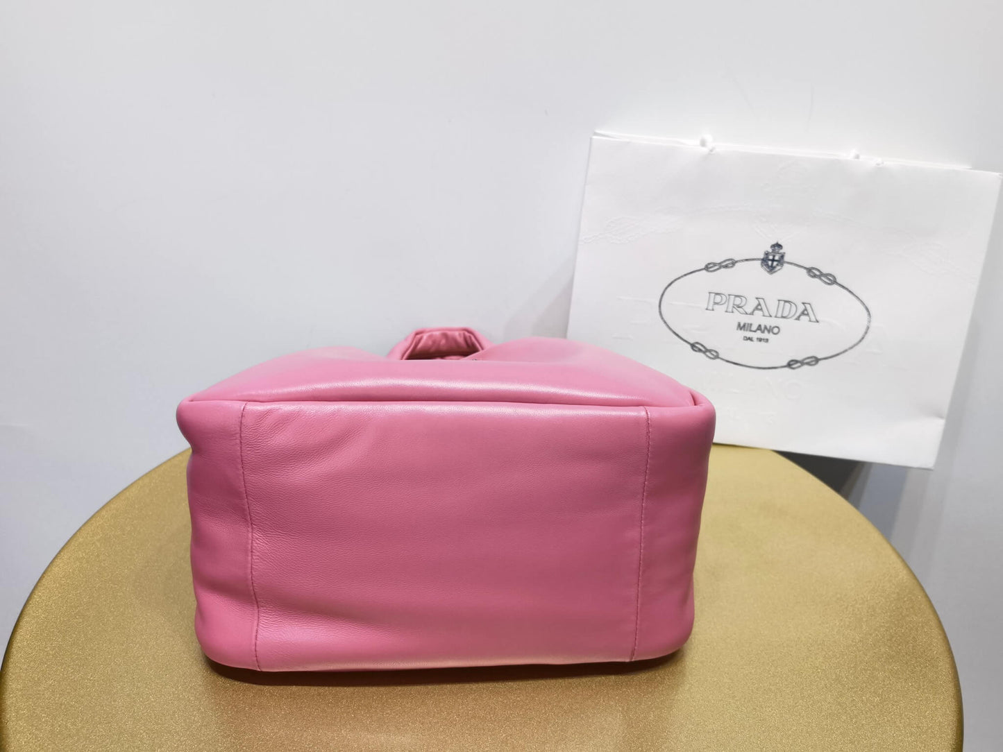 pra medium padded prada soft nappa leather bag 1bg413 pink