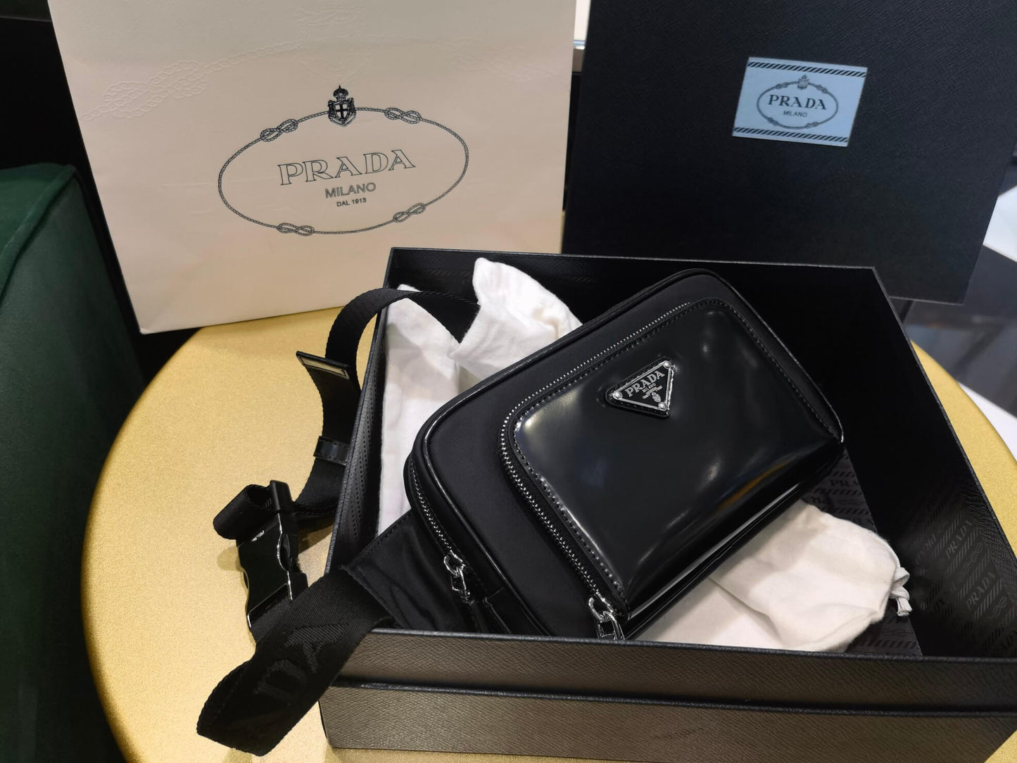 Pra belt bag Re-Nylon black shiny 2VL977