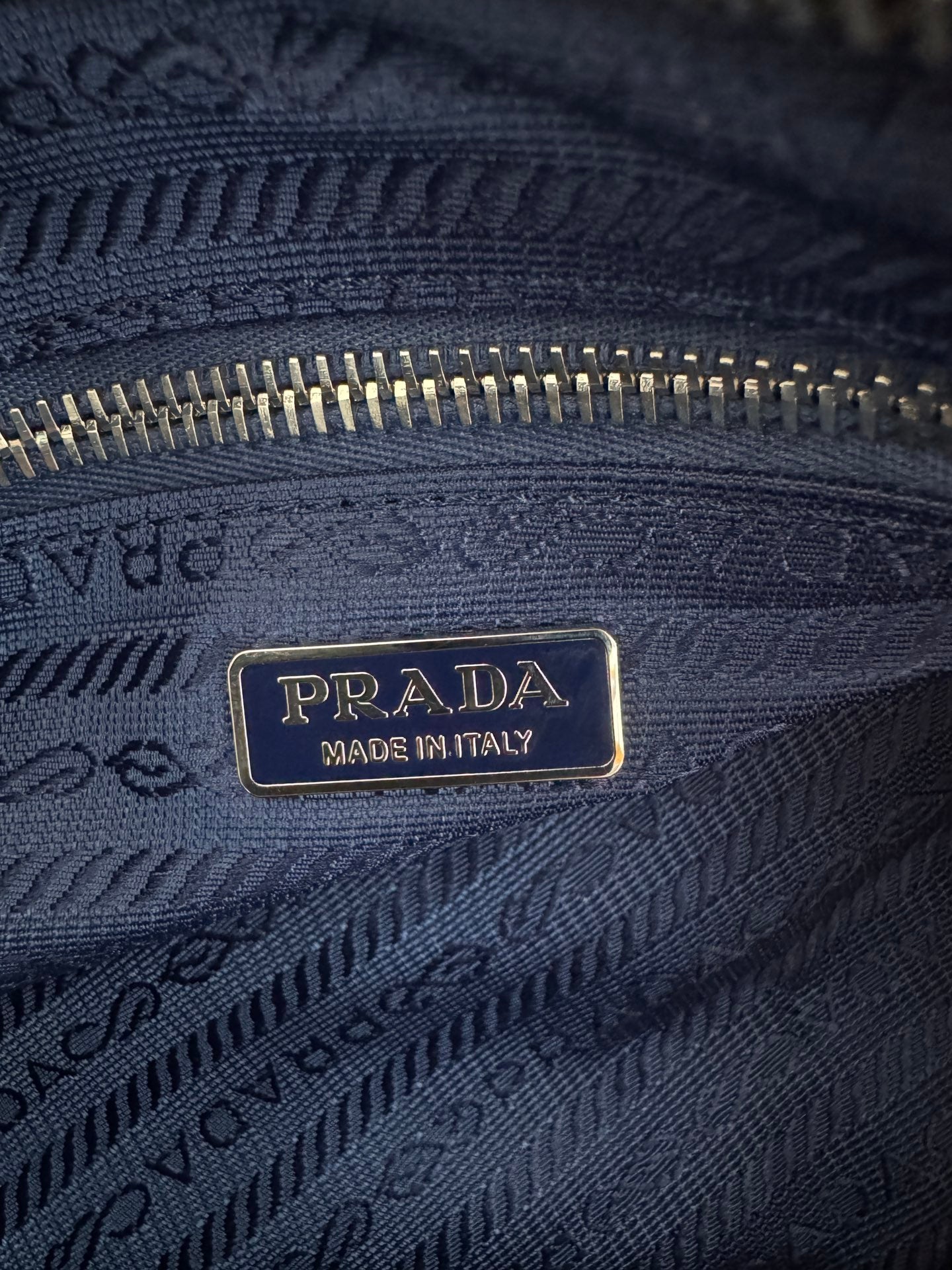 PRA Softlux denim handbag 1BA426 NAVY