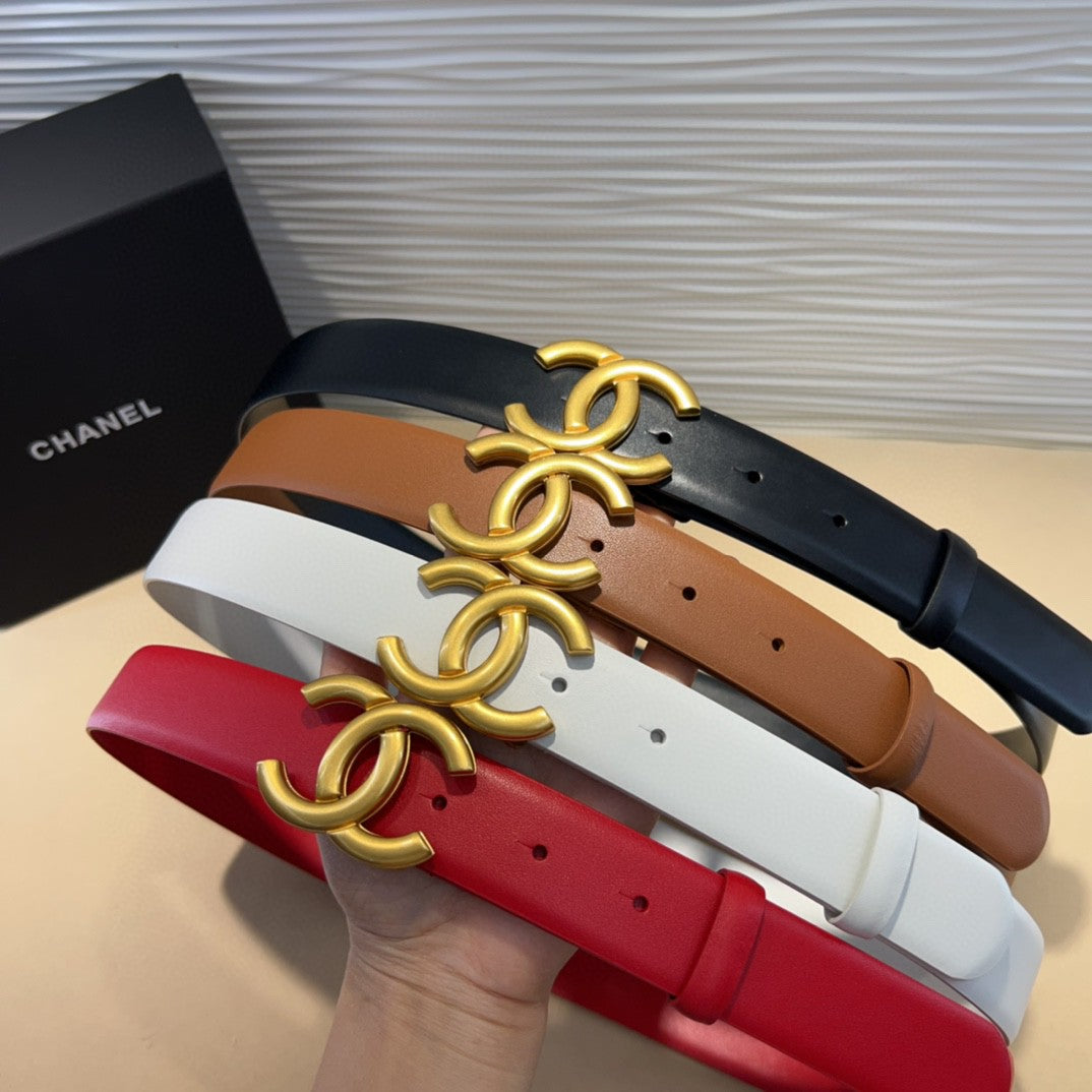 Chanel Belt white silver buckle ANA060402