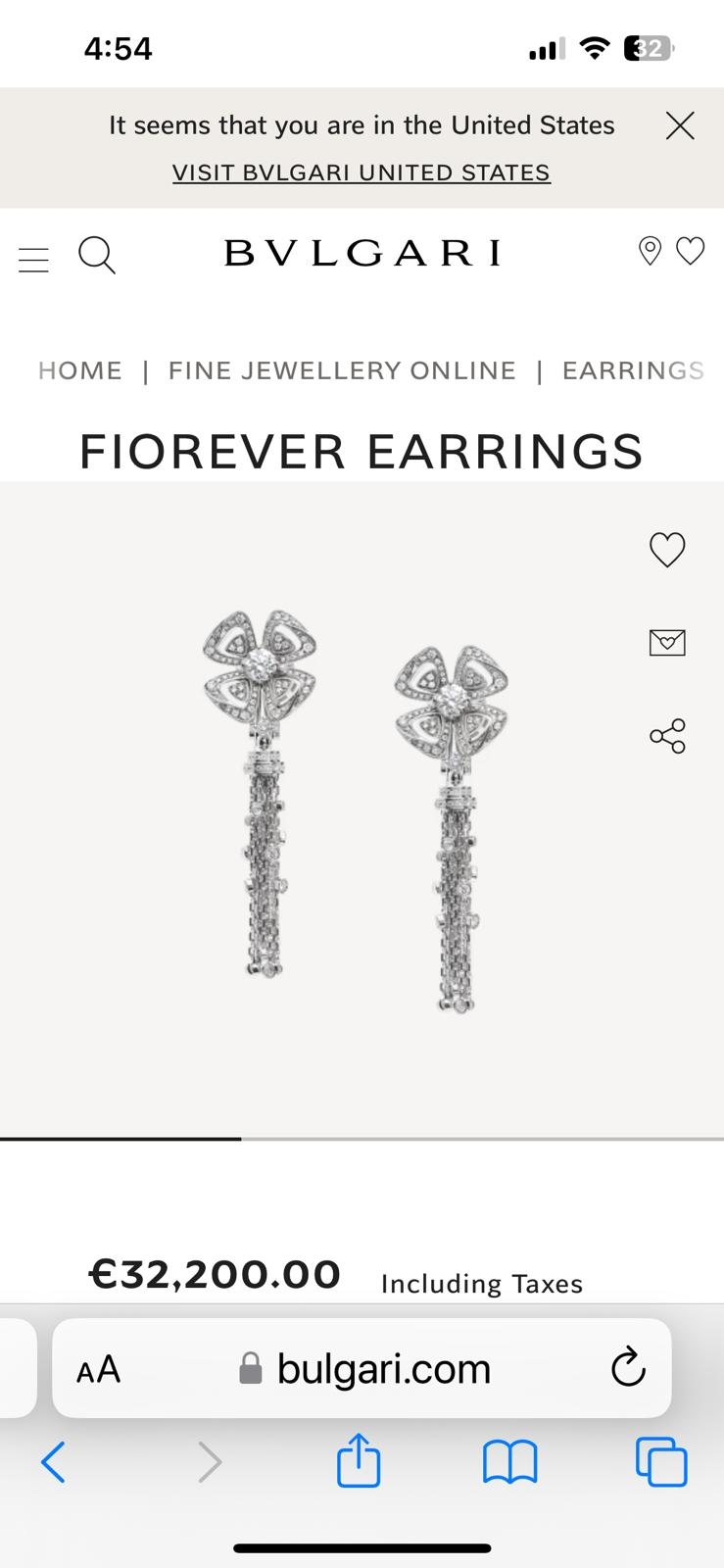 bvlgari fiorever earrings silver bv24091402