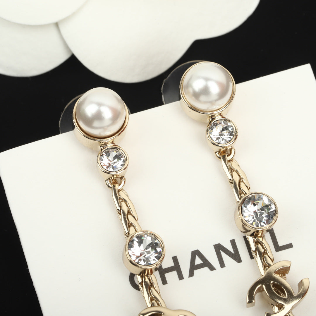 Chanel Long crystal double earrings MLD1905