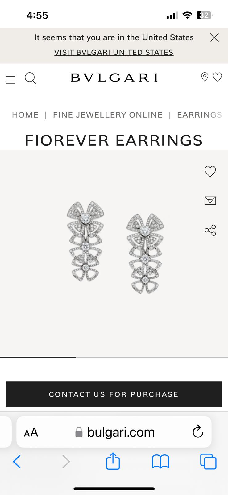 bvlgari fiorever earrings silver bv24091403