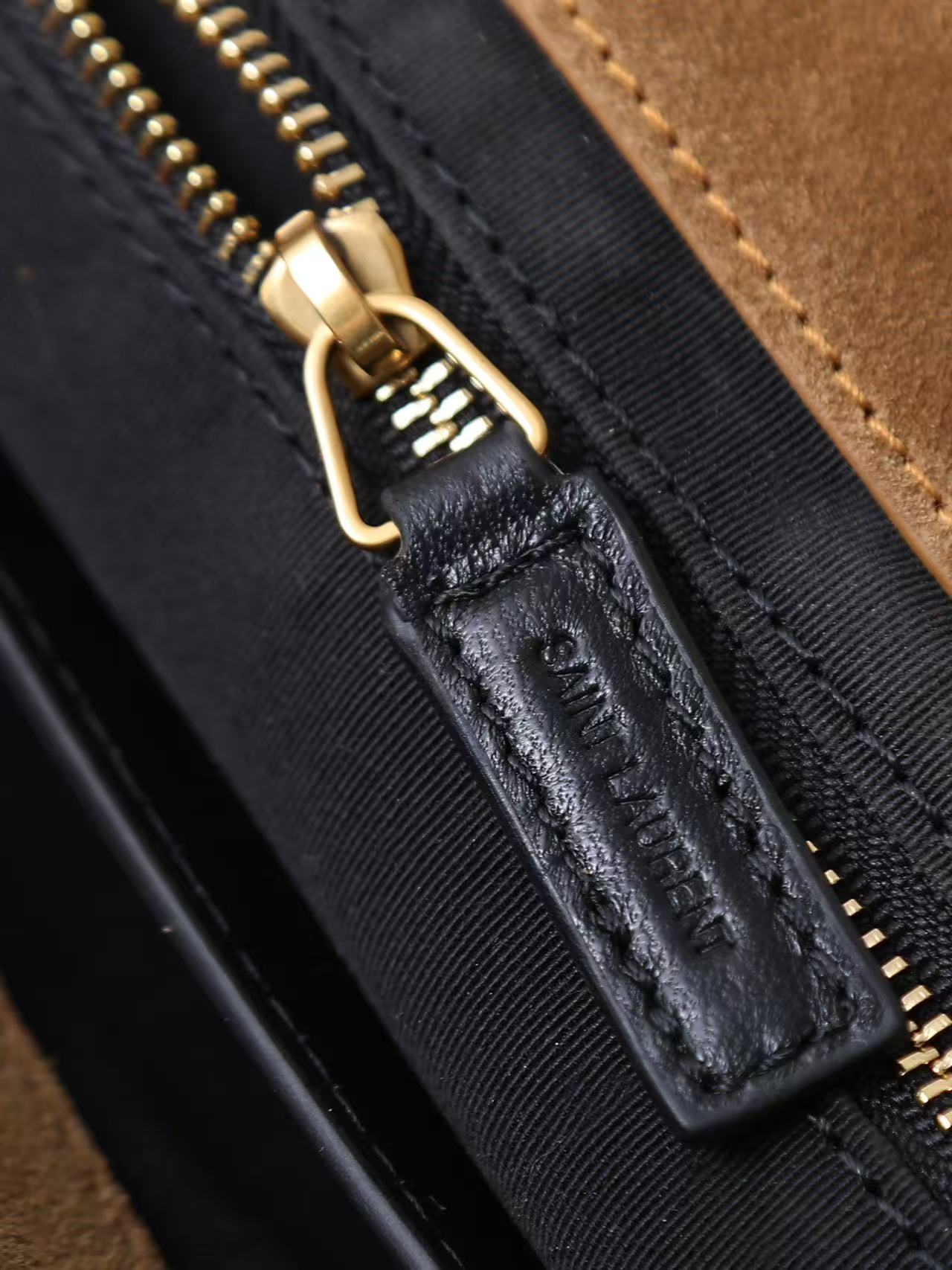 YSL Solferino suede underarm bag KT12193 Brown