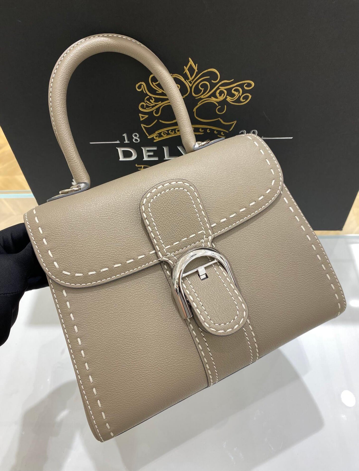 031325080 grey de lvaux berillnt cowhide togo leather wax thread handmade