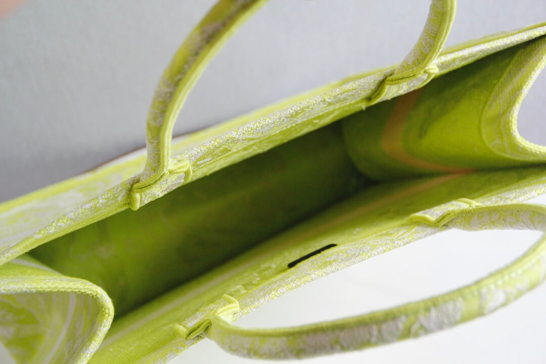 dior book tote grass green big size 1286 embroidery logo