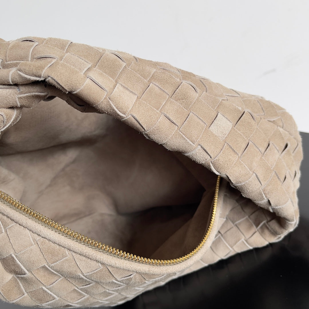Bottega Veneta Jodie Medium Suede Camel 690225