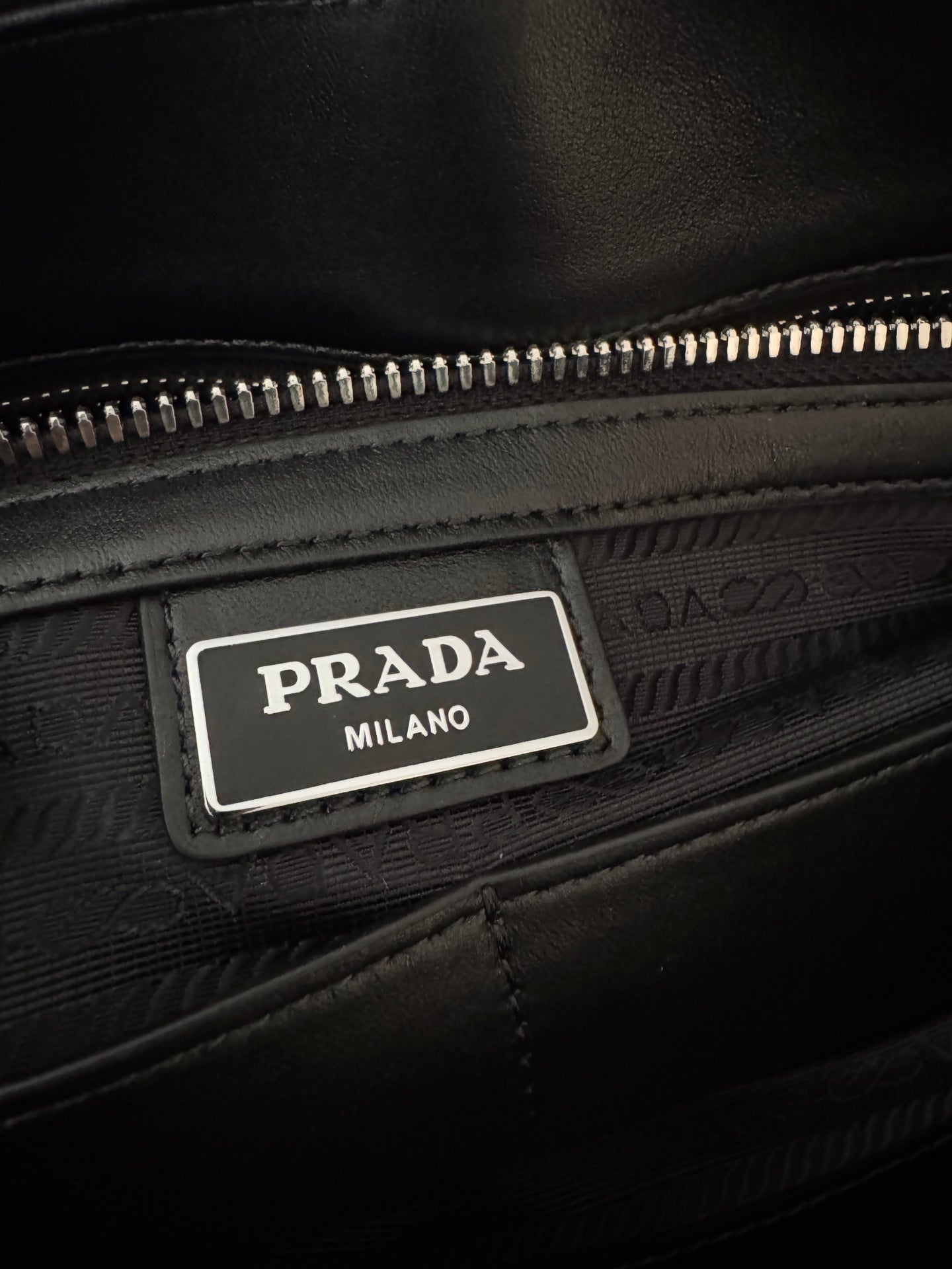 Prada Double Briefcase 2VE022 Black - View 9