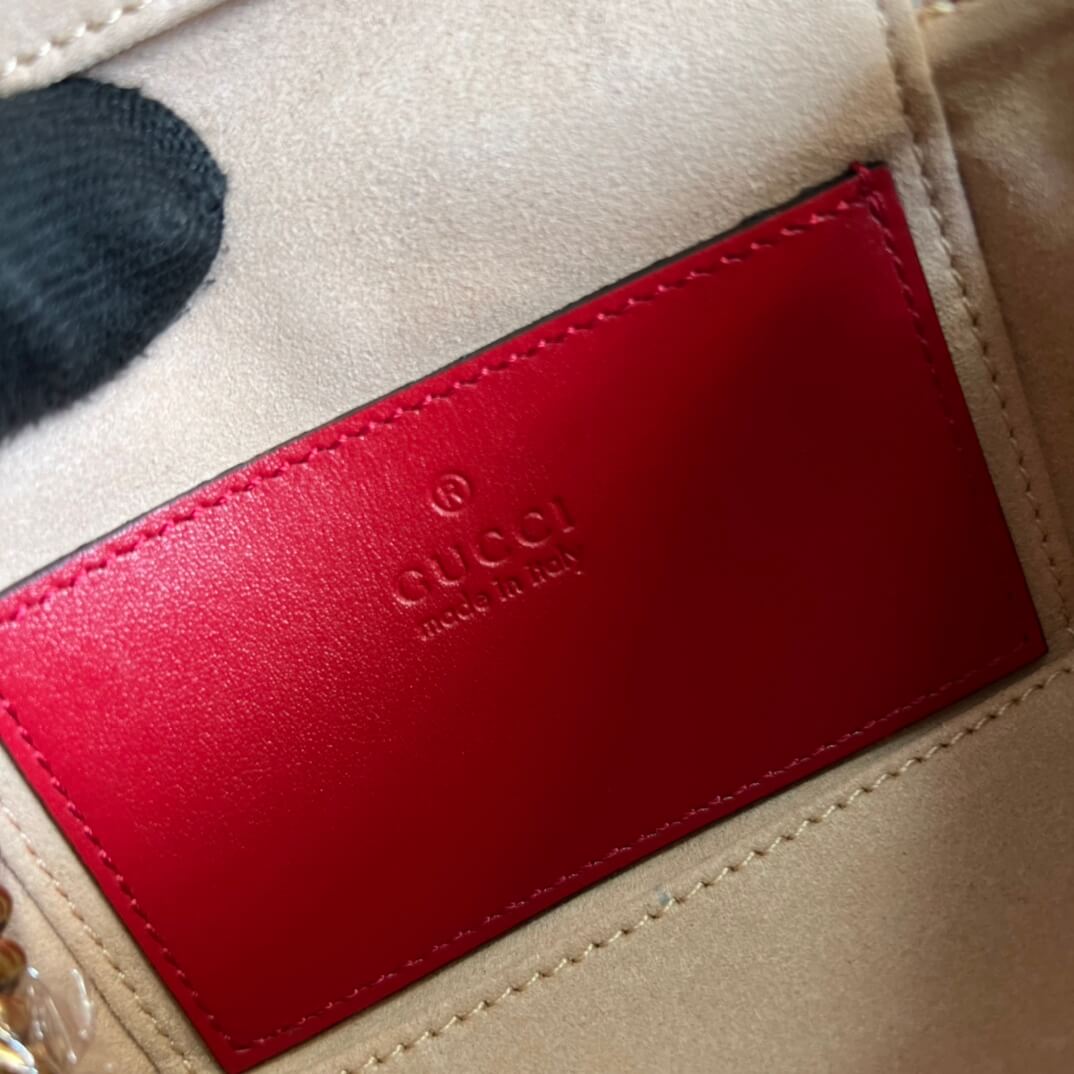 gc 699515 mini bucket bag 16cm milk red