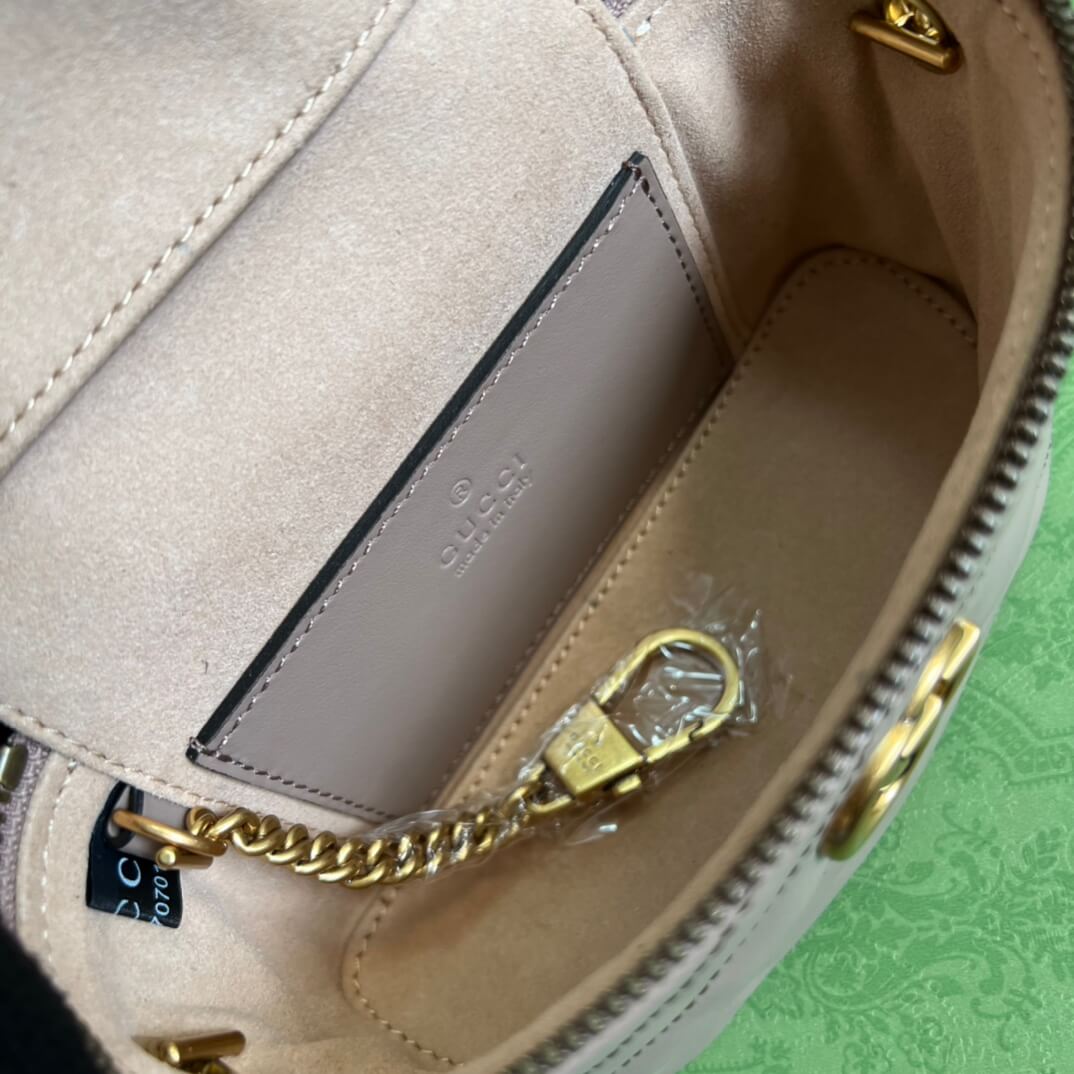 gc 699515 mini bucket bag 16cm milk tea color