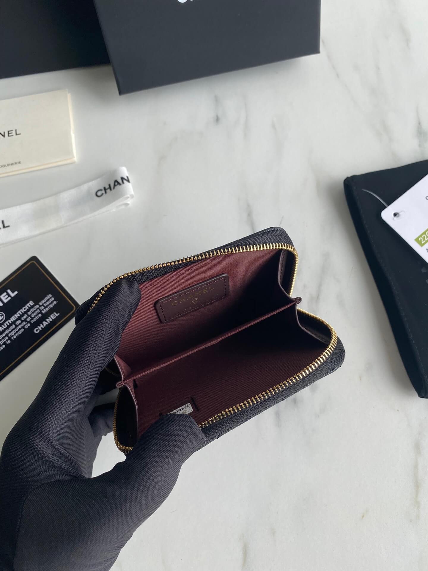 gc wallet clutch bag 7 5cm black