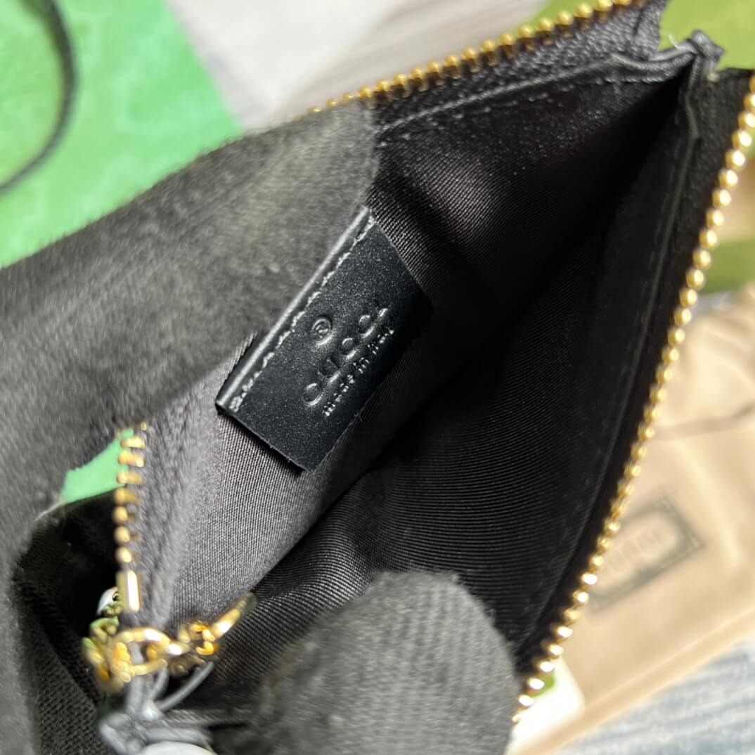 gg 447964 marmont wallet 12cm black cowhide