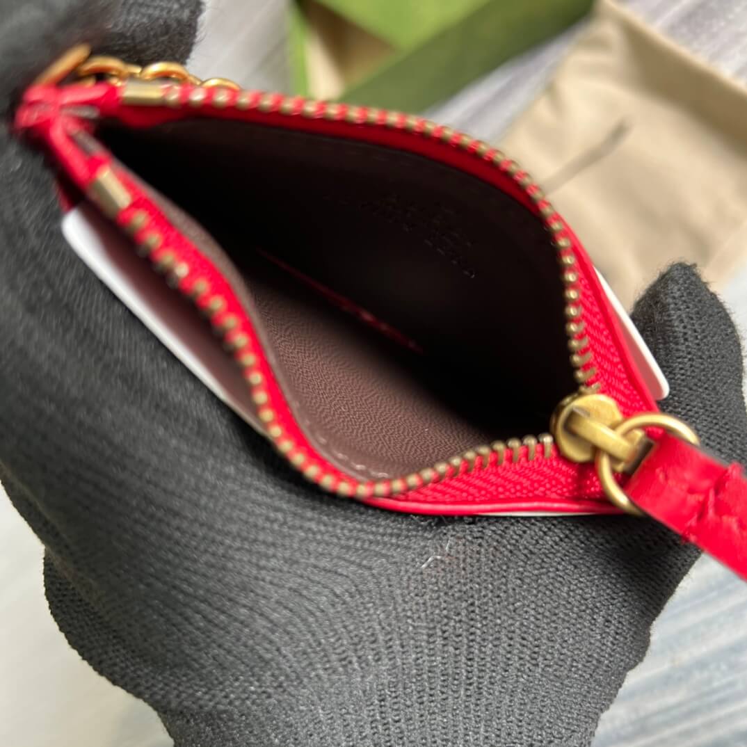 gg 627064 marmont wallet 10cm red canvas