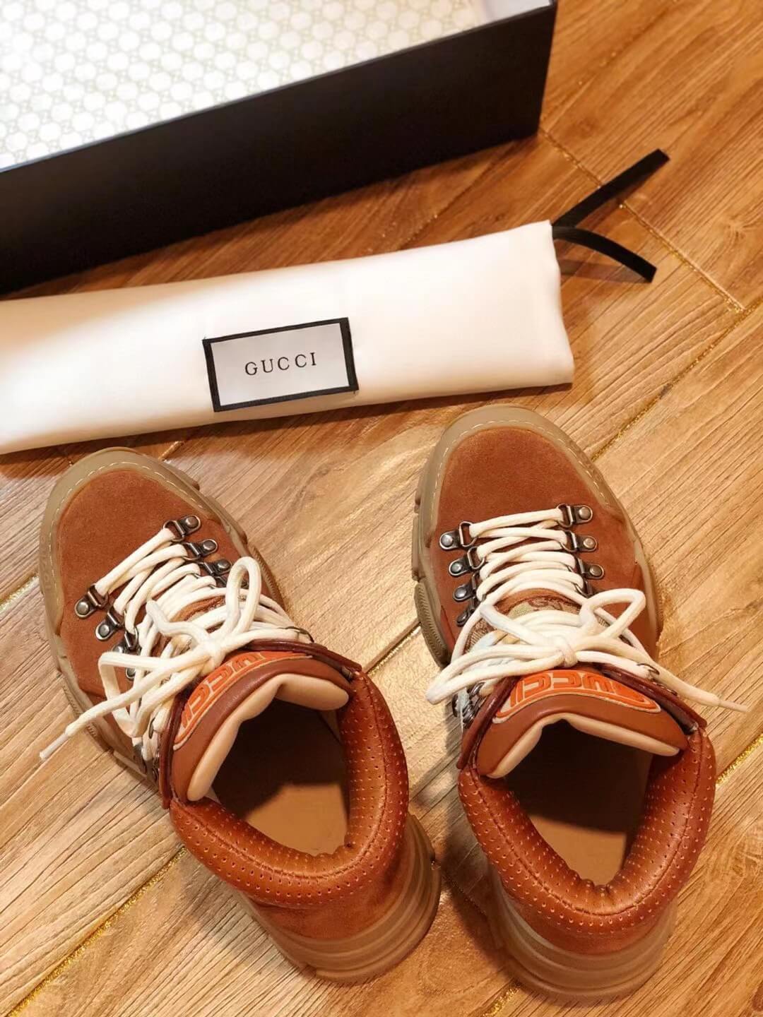 gg 20221109 sneakers shoes brown unisex cowhide