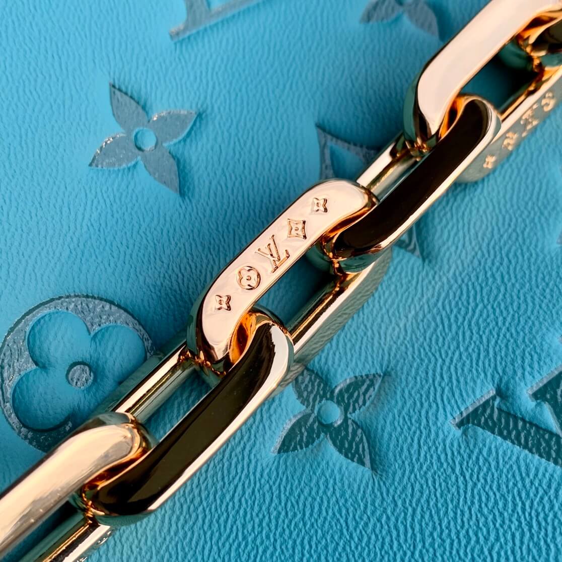 m20769 coussin pm monogram sky blue 26cm turquoise blue