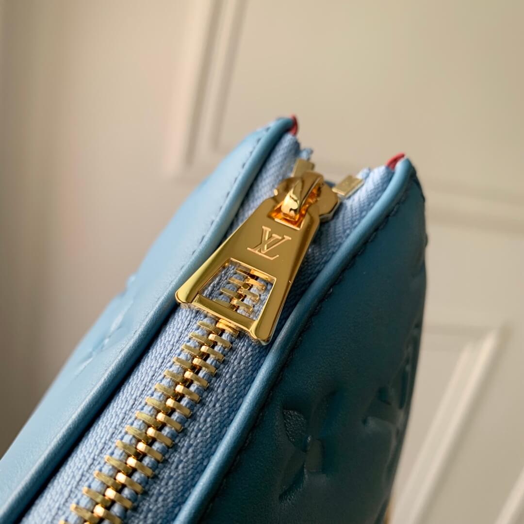 m21650 coussin monogram mm 34cm blue female bag all leather clutch bag shoulder bag cross body bags subaxillary bag