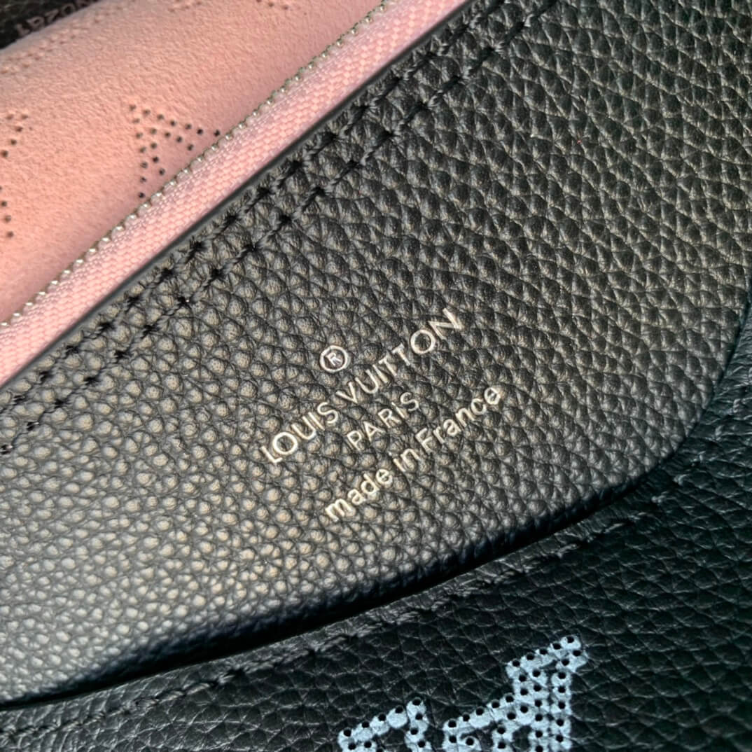 m53188 carmel taurillon monogram 35cm black and white subaxillary bag