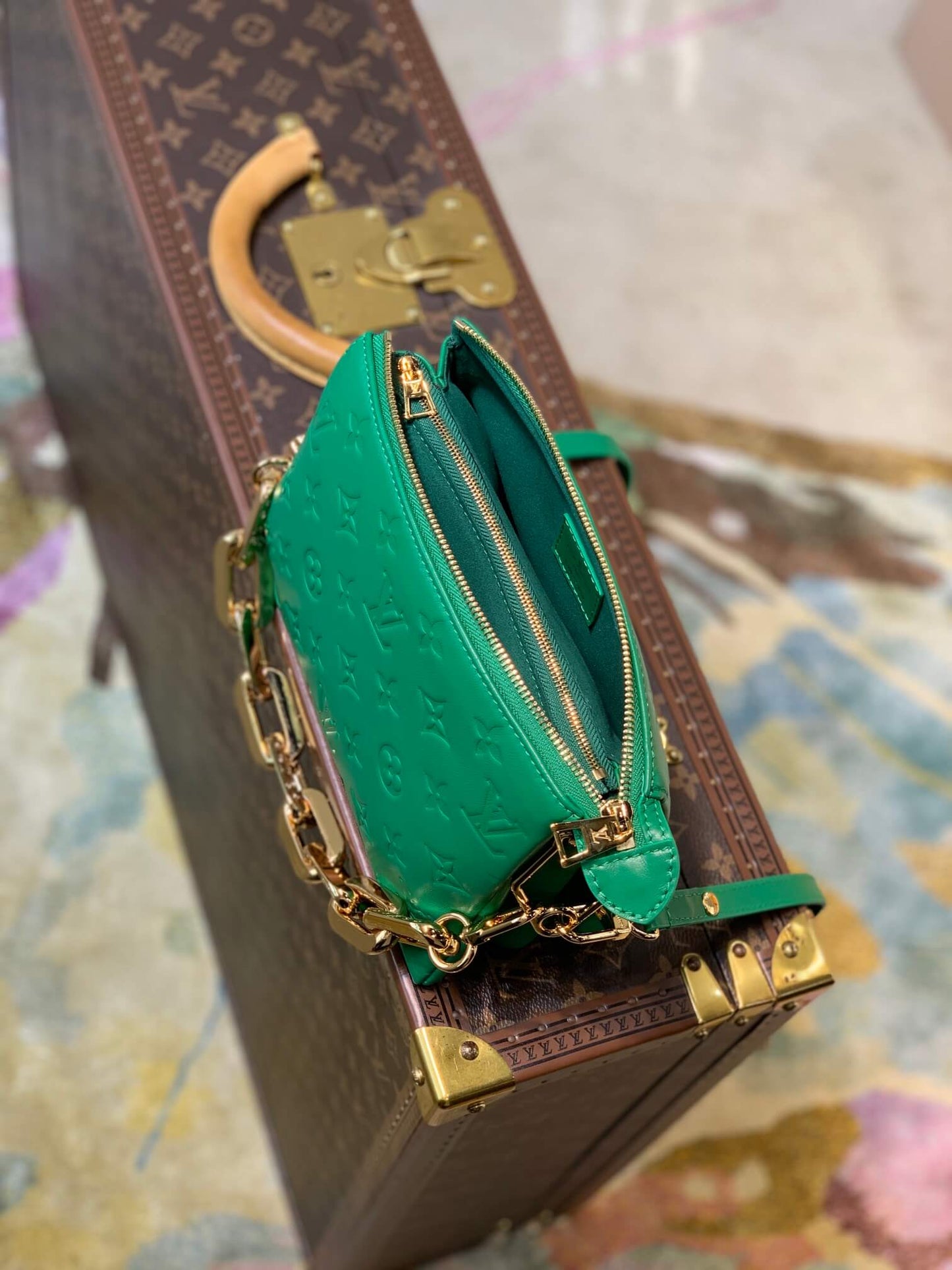 m59396 coussin bb monogram 21cm green