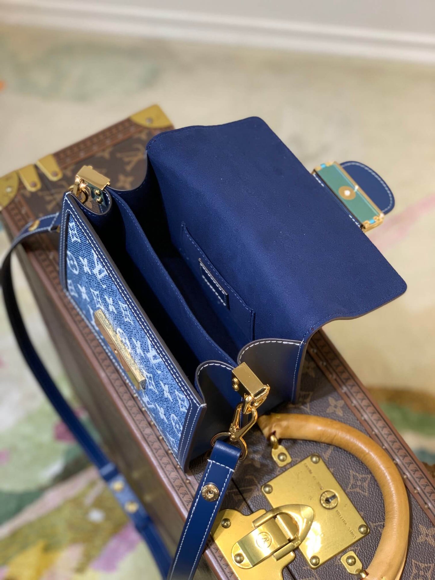 m59716 dauphine dauphine monogram 20cm blue jeans