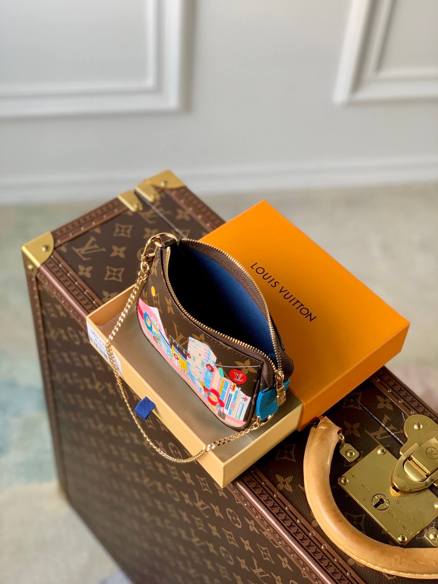 m81637 mini pochette accessoires monogram 15 5cm blue