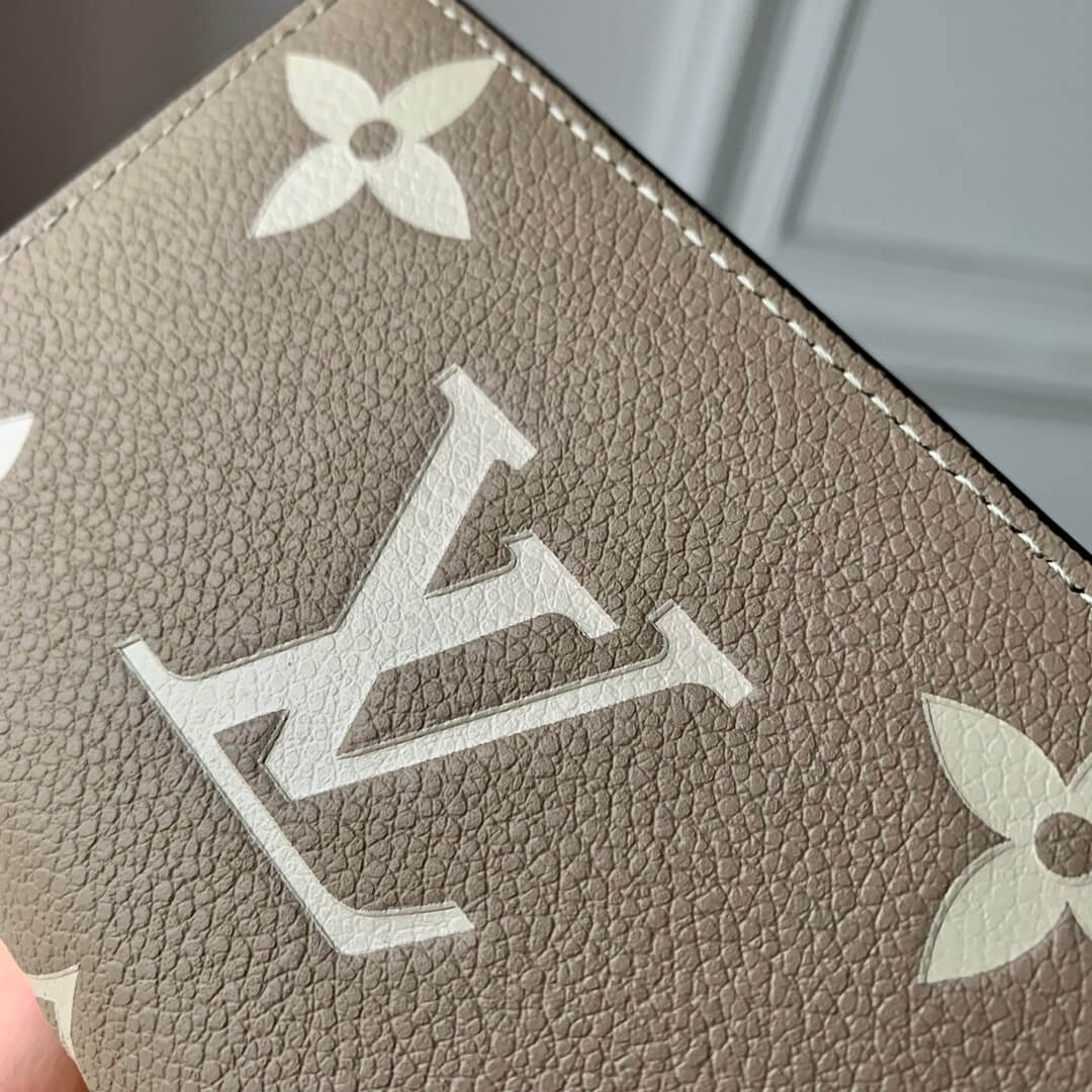 m82370 clea monogram empreinte 12cm free shipping wallet tourterelle gray cream
