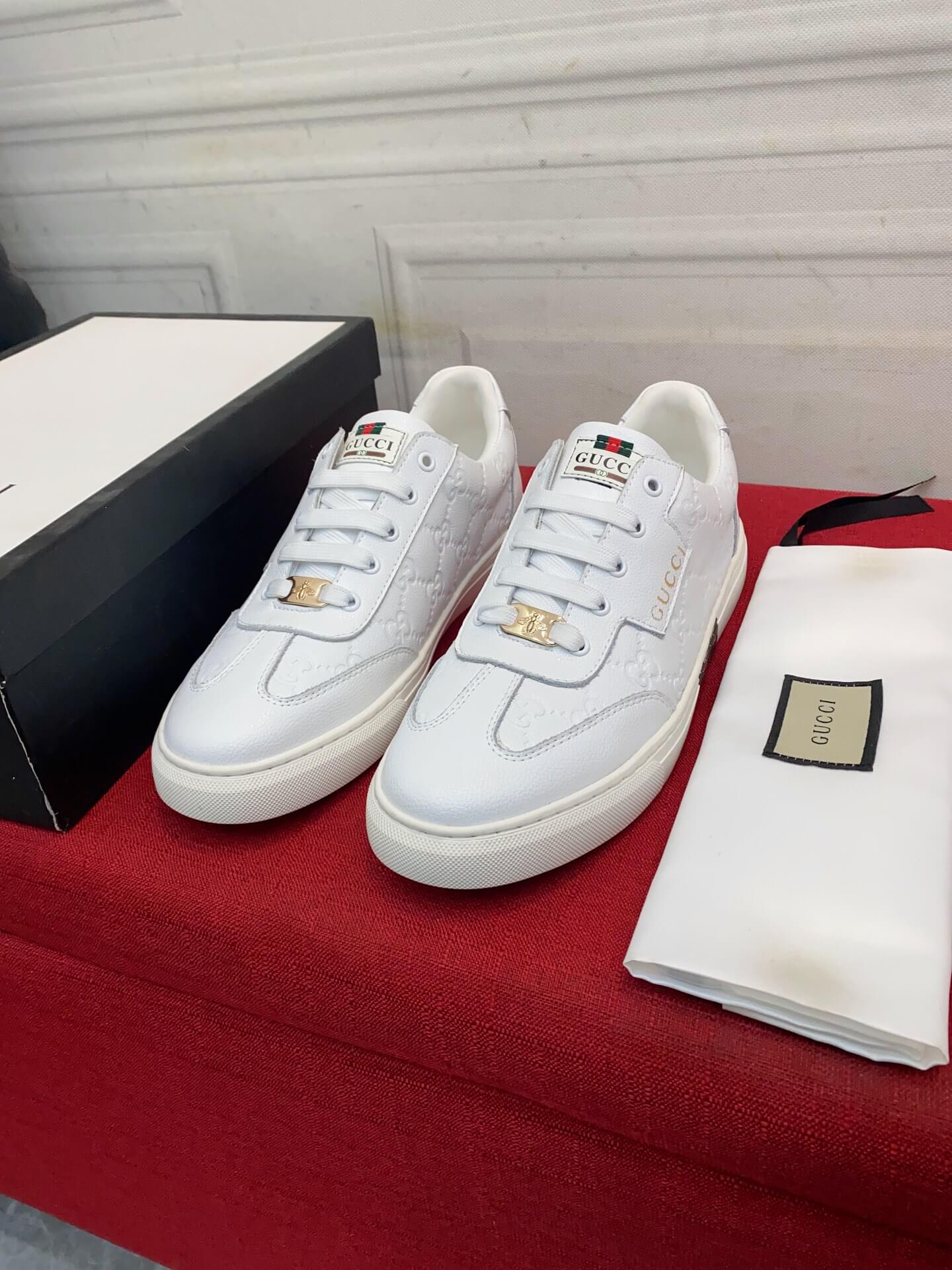 mens shoes gg casual korean style 38 44 mens size white 1