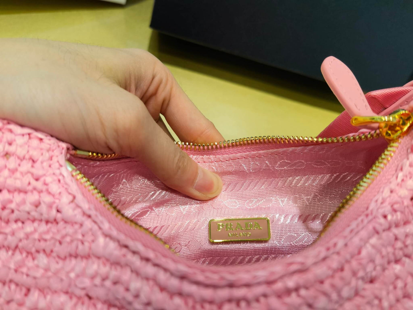 pra 1bh204 three in one hobo shoulder bag 23cm pink