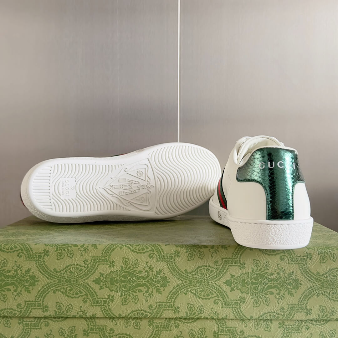 gucc classical ace collection little bee sneakers 98466055 white