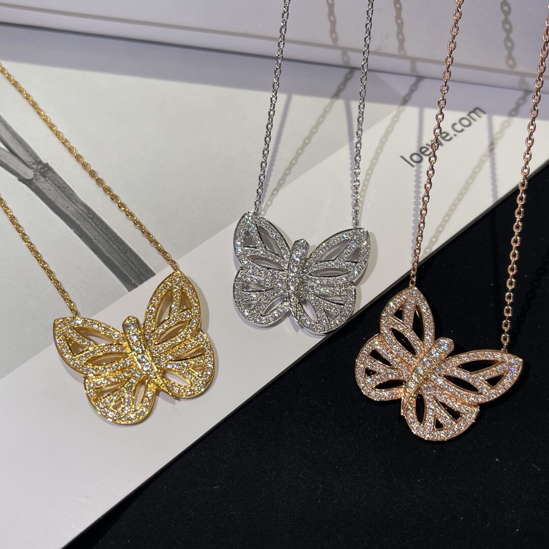 vca fd015 necklace butterfly series
