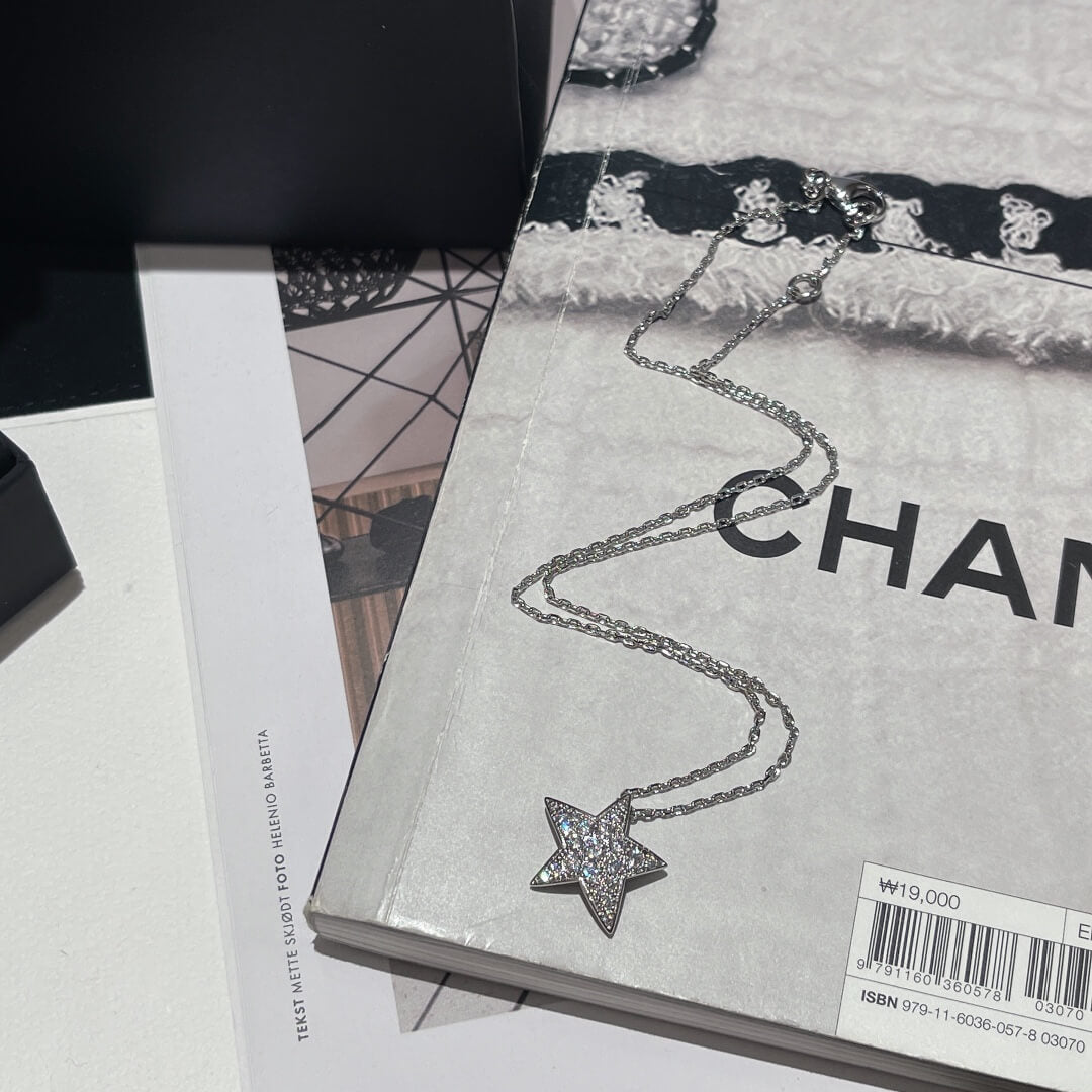 cha cd110 necklace pentagram full diamond necklace