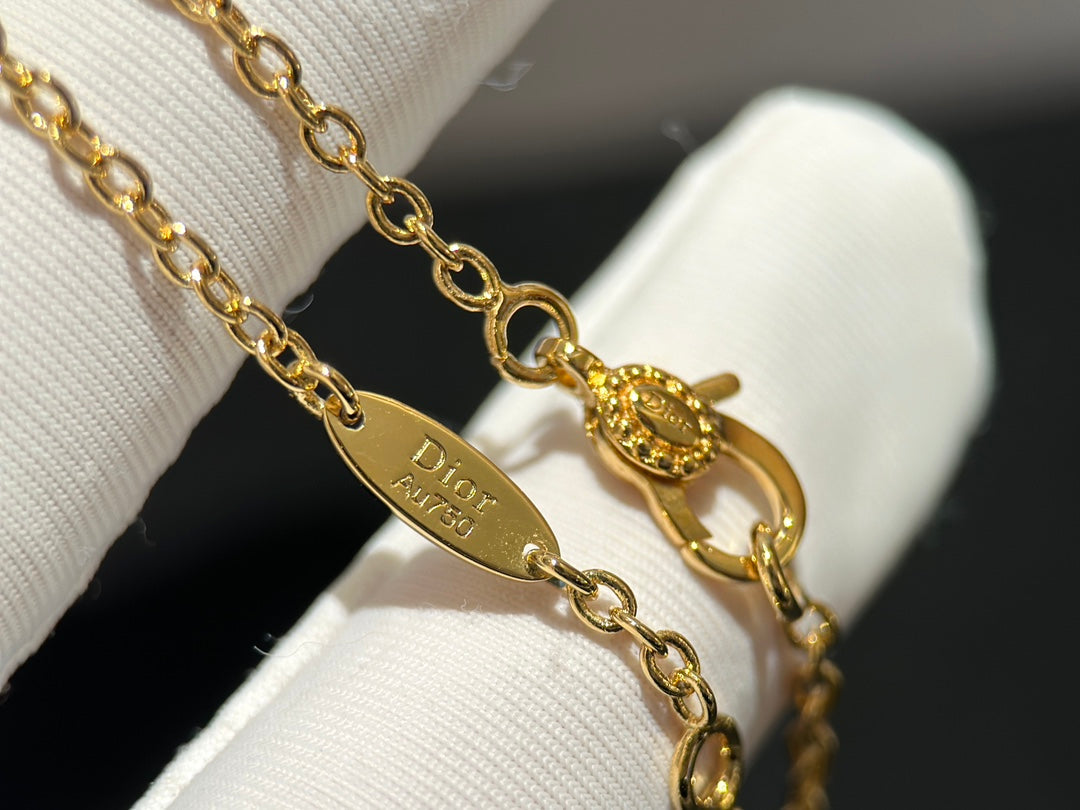 luxury and fashionable 18k necklace with diamond inlay xlob005c46