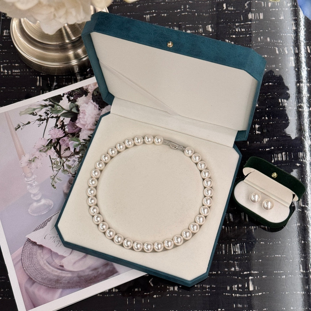 star style french high quality edison retro large pearl necklace with millimeter pearl earrings xlad265c45