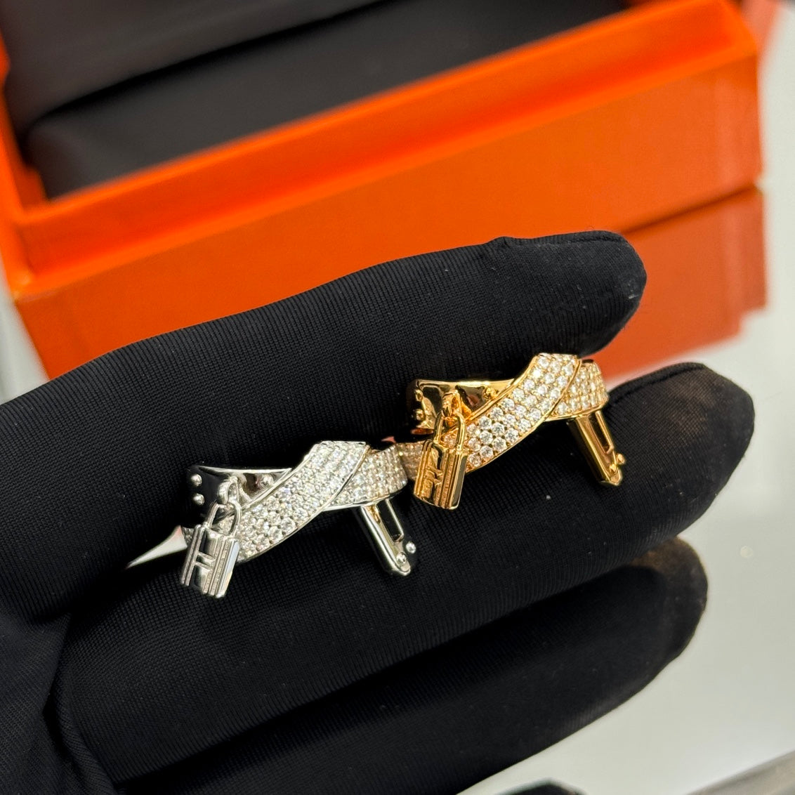 2024 new full diamond cross lock head wrapping ring high grade s925 sterling silver jz13168a16