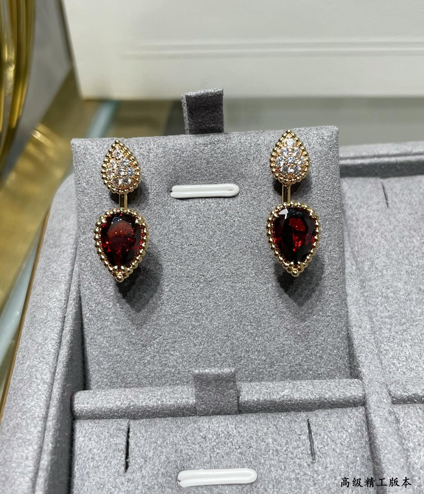 new light luxury classic versatile rose garnet earrings eh13268a62