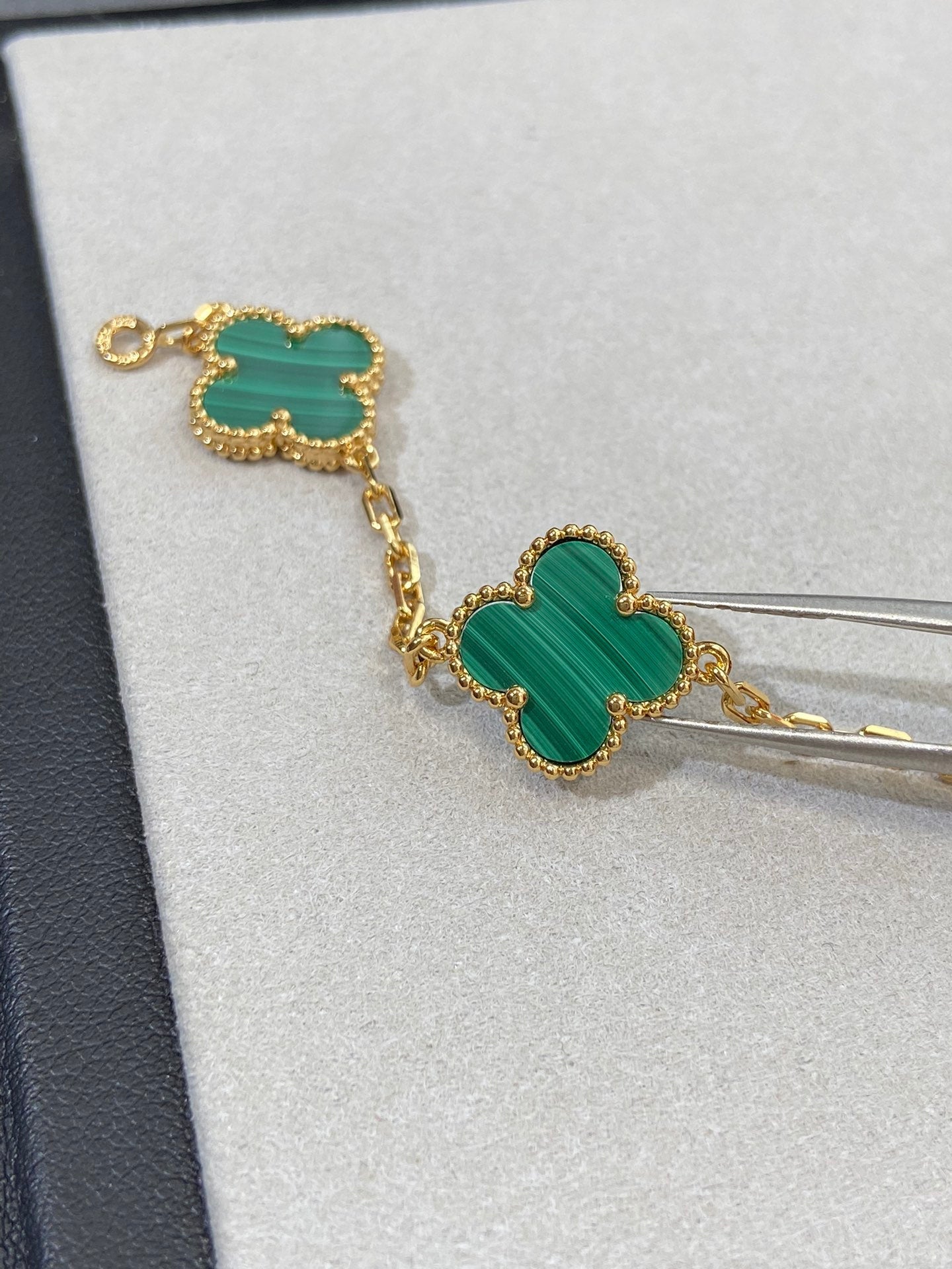 2024 new clover five flower malachite bracelet rose gold sla19