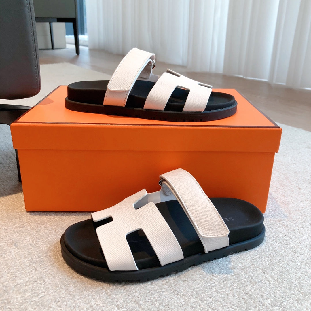 2024 new denim color block velcro casual fashion slippers xzh13