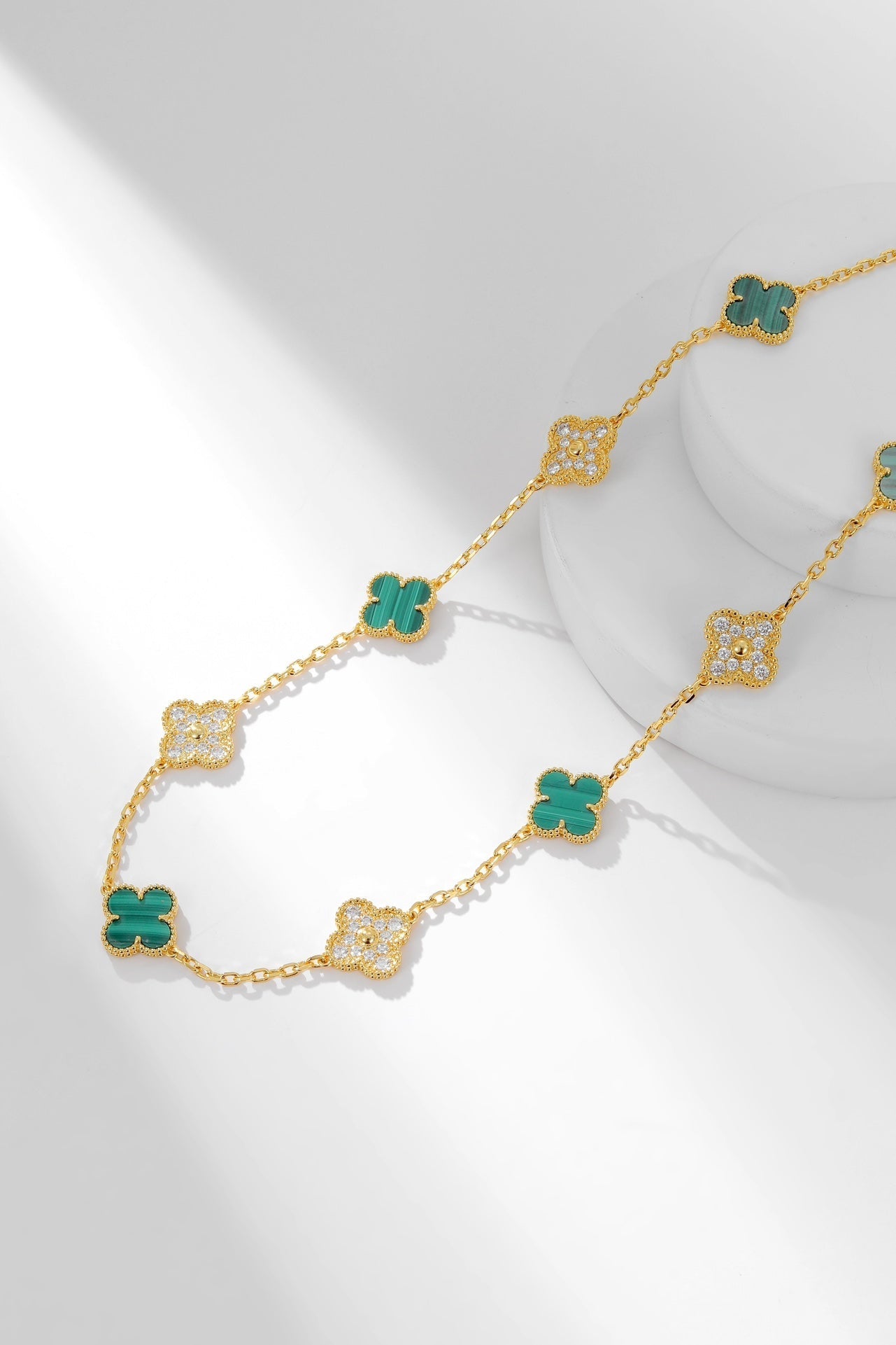 new clover twenty flower long trendy peacock gold necklace xla45