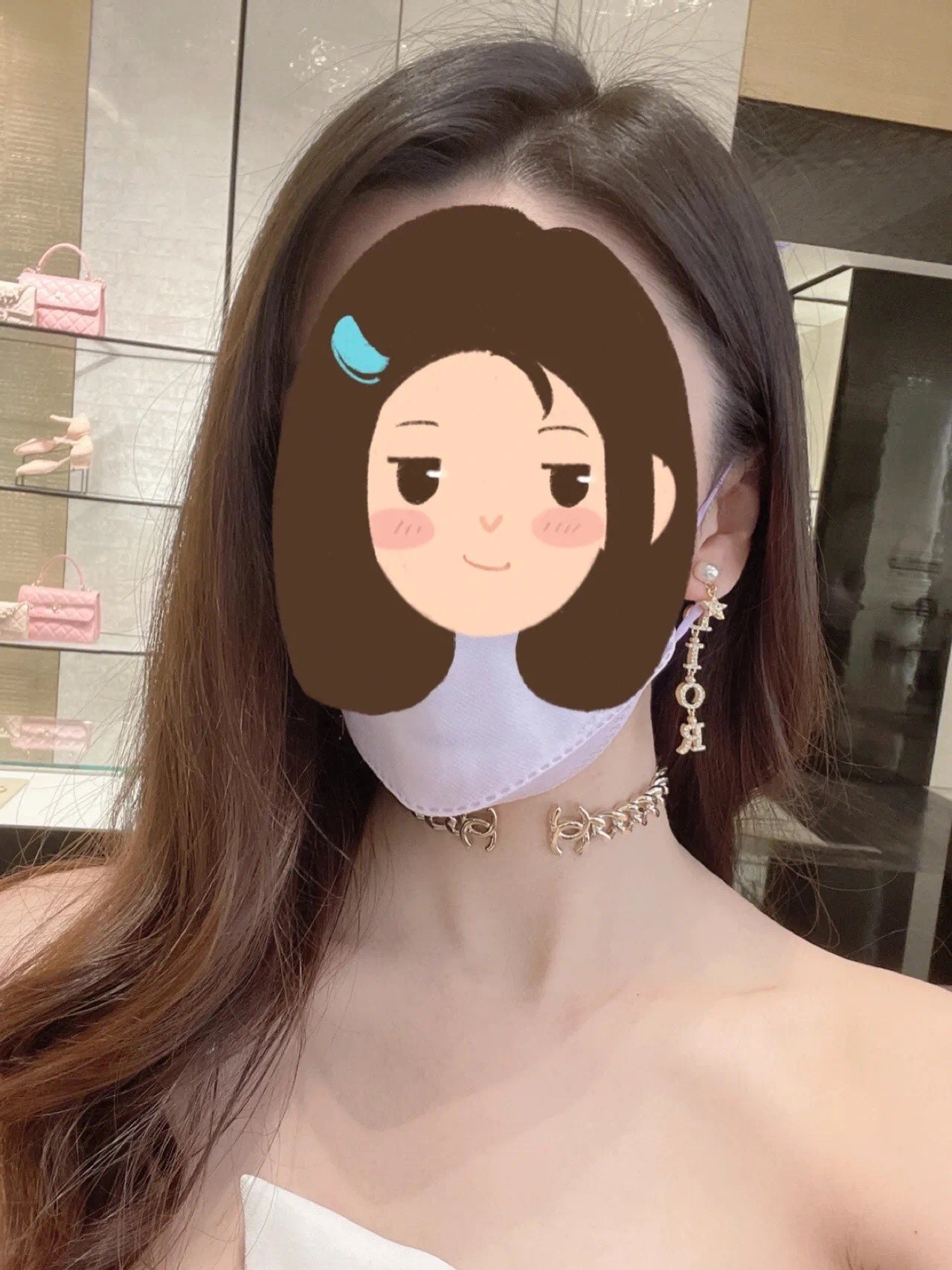 fashionable and versatile brass double c chain collar xla97