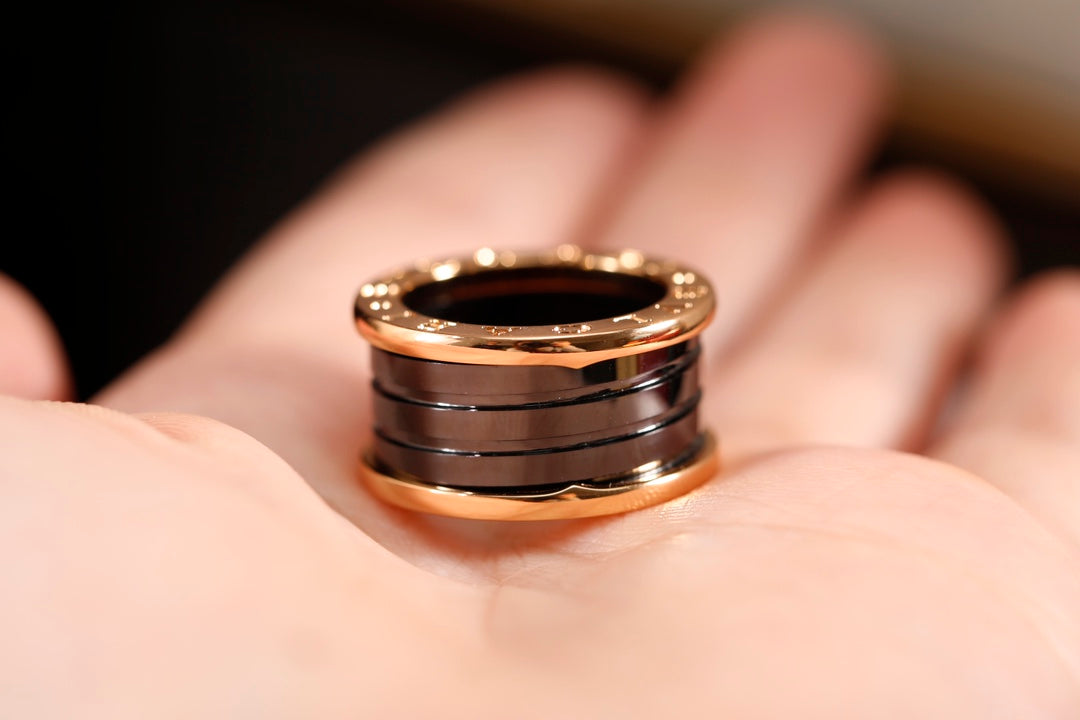 baojia high end light luxury black ceramic ring fashionable and personalized jza20