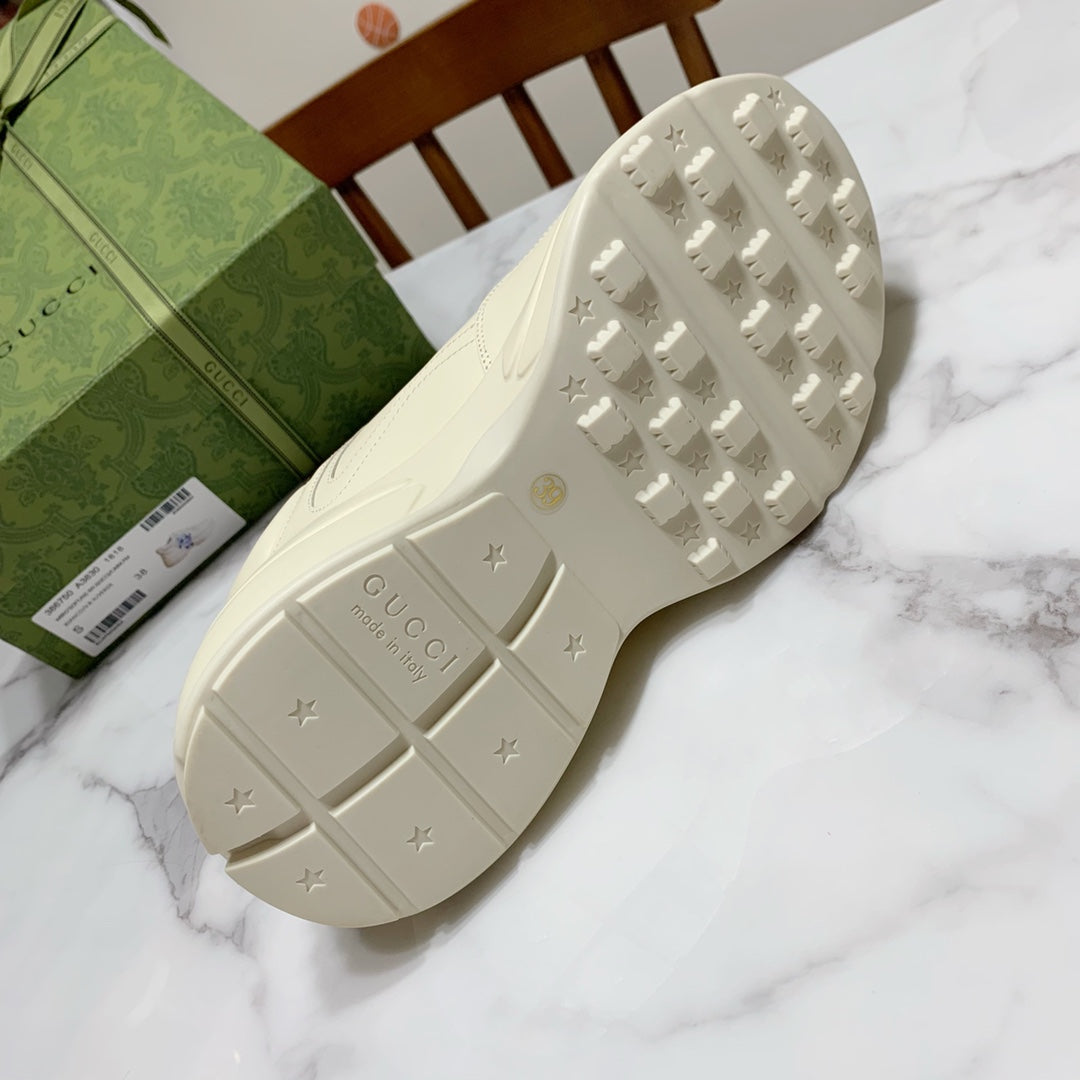gg comfortable printed thick sole dad shoes breathable and versatile little white shoes xzh114