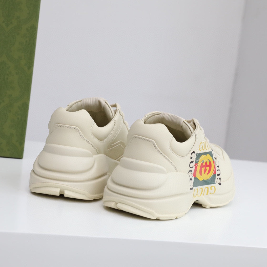 gucci classic white printed dad shoes breathable casual sports shoes xzh116