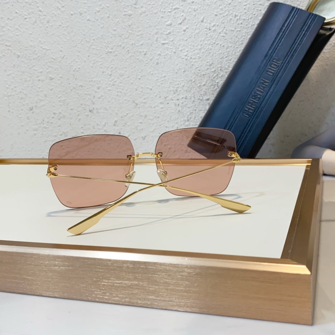 dior colorful versatile uv resistant sunglasses pink frameless sunglasses yja7