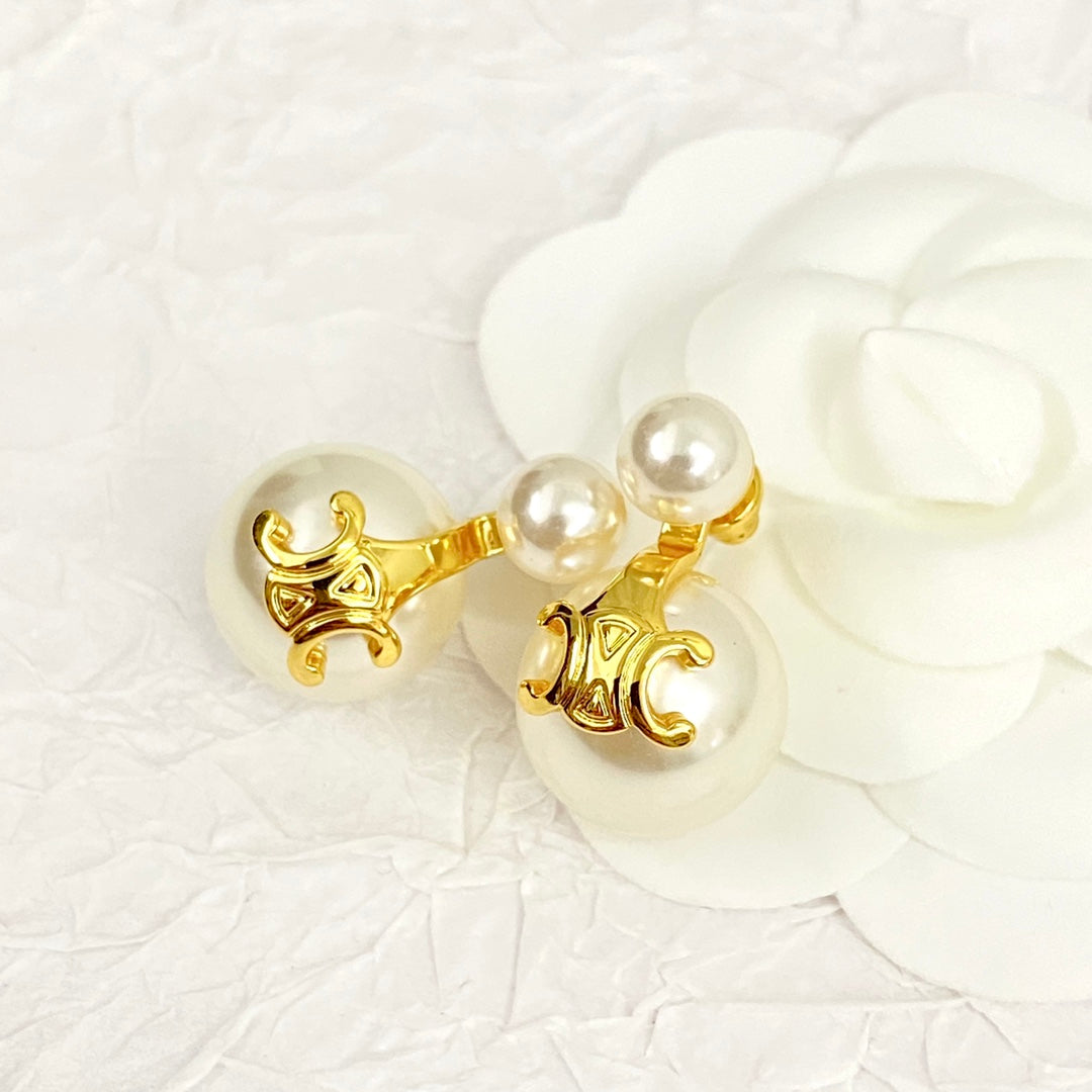 arc de triomphe hot selling fashion gold pearl earrings eha88