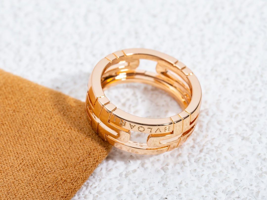 high end new hollow out diamond free rose gold ring for couples jza30