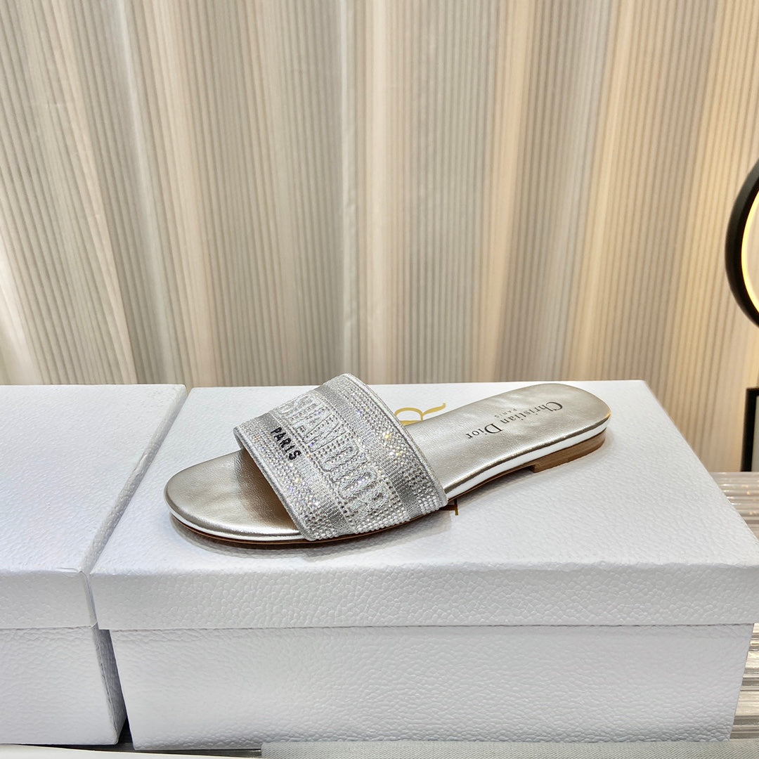 early spring new jacquard grey beach outwear casual sandals flat bottom slippers for women xzh86