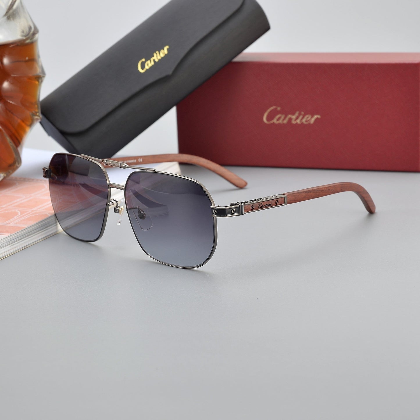 new european and american driving box double beam sunglasses mens large frame sunglasses yjb24