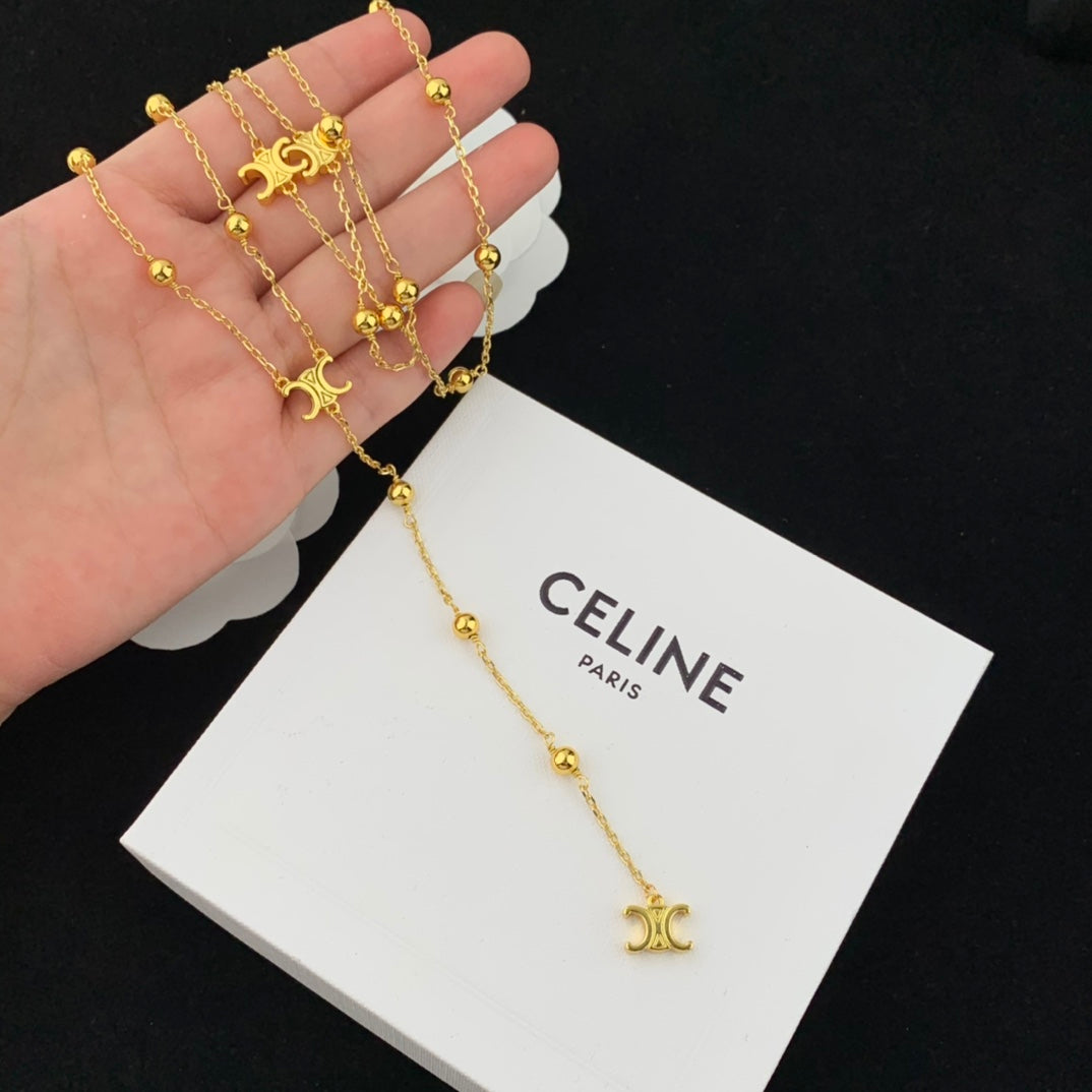 triumphal arch golden ball sweater chain xla115